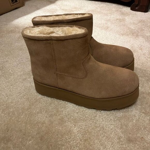 Time and Tru Shoes - Genuine Suede Platform Cozy Boots